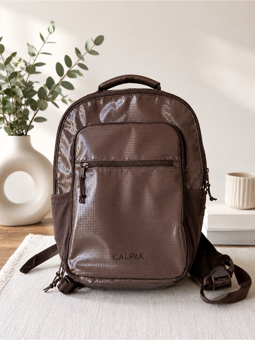 Calpak Men's Chocolate Brown Compact Backpack